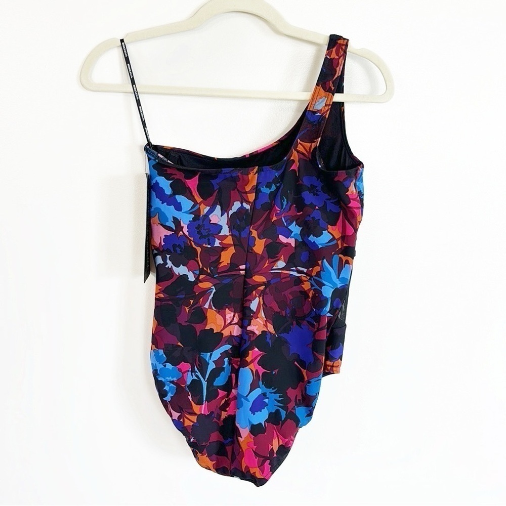 New MiracleSuit Solstice Gem One Shoulder Vibrant Mesh Inset One-Piece Swimsuit - Picture 3 of 16